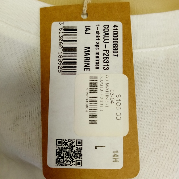 A.P.C. Unisex Melrose Pl T-shirt L - Picture 7 of 8